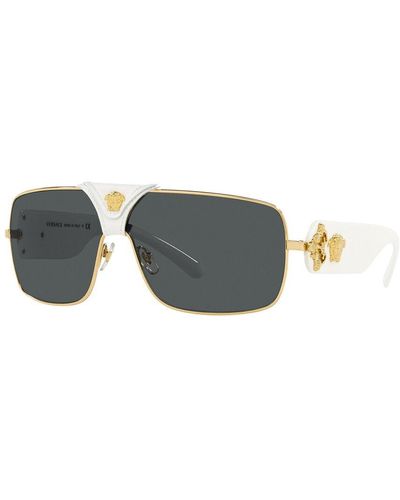 Versace Unisex Ve2207q 38mm Sunglasses - Metallic