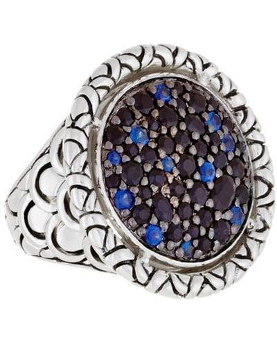 John Hardy Naga Silver Sapphire Ring - Blue