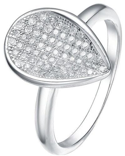 Genevive Jewelry Silver Cz Ring - White