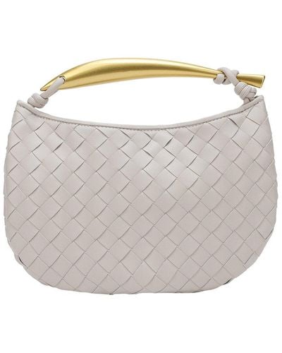 Tiffany & Fred Paris Woven Leather Top Handle Clutch - Metallic