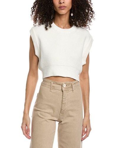 emmie rose Cropped Pullover - White