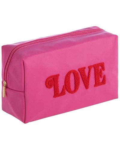 Shiraleah Cara Love Large Cosmetic Pouch - Pink
