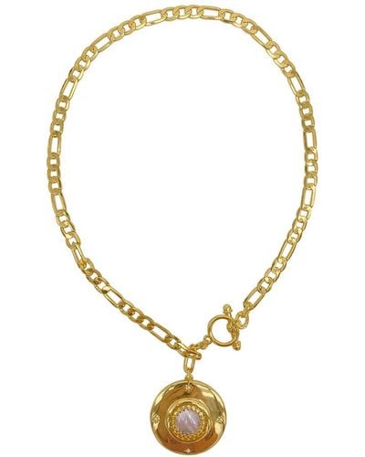 Adornia 14k Plated Pearl Pendant Necklace - Metallic