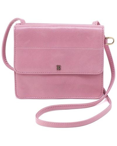 Hobo International Jill Leather Wallet Crossbody - Pink