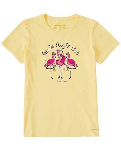 Life Is Good. Crusher T-shirt - Yellow