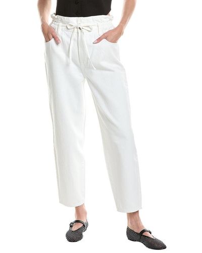 7 For All Mankind Paperbag Balloon Jean - White