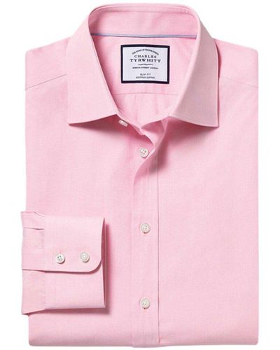 Charles Tyrwhitt Egyptian End On End Poplin Extra Slim Fit Shirt - Pink