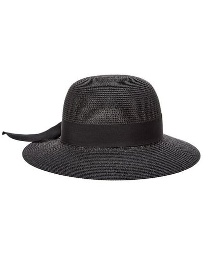 Bruno Magli Straw Sun Hat - Black