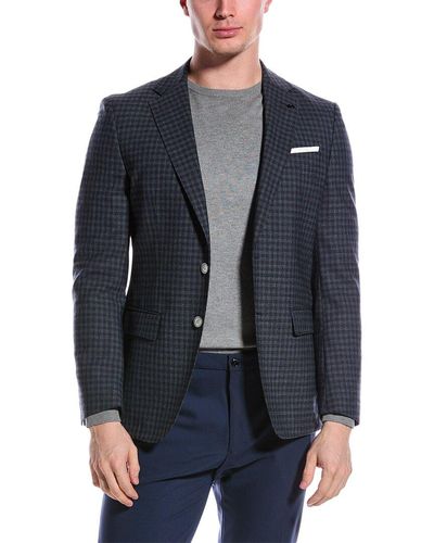 BOSS Slim Fit Wool-blend Sport Jacket - Blue
