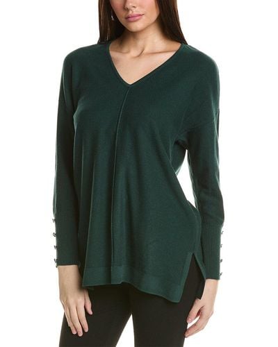 Anne Klein Tunic Sweater - Green