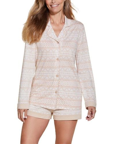Cosabella 2pc Bella Comfort Top & Boxer Pajama Set - White
