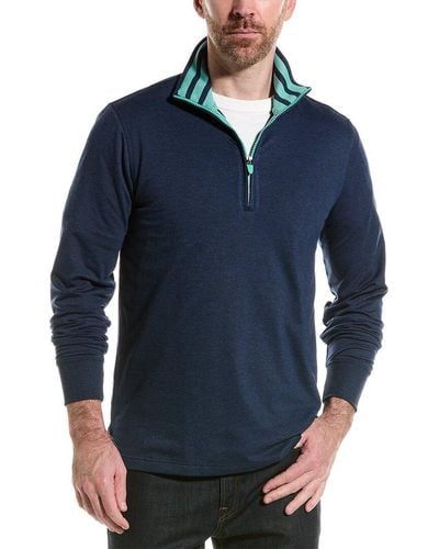 Brooks Brothers Performance 1/4-zip Pullover - Blue