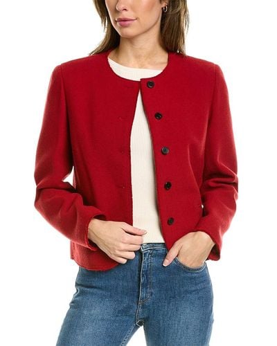 Lafayette 148 New York Alden Wool-blend Jacket - Red