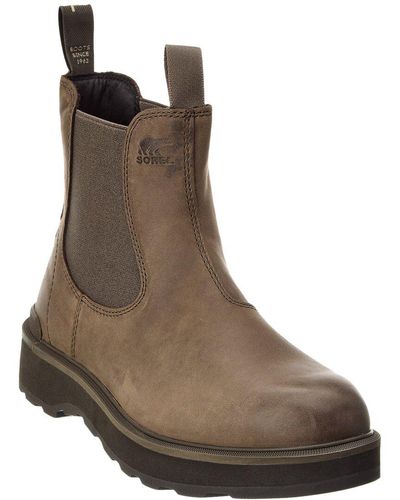 Sorel Hi-line Leather Chelsea Boot - Brown