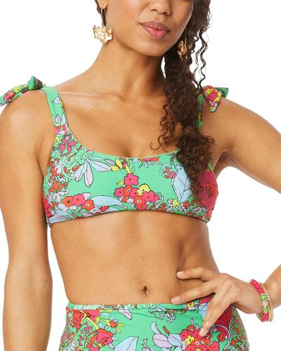 Roberta Roller Rabbit Ashbury Floral Tie Shoulder Bralette - Green