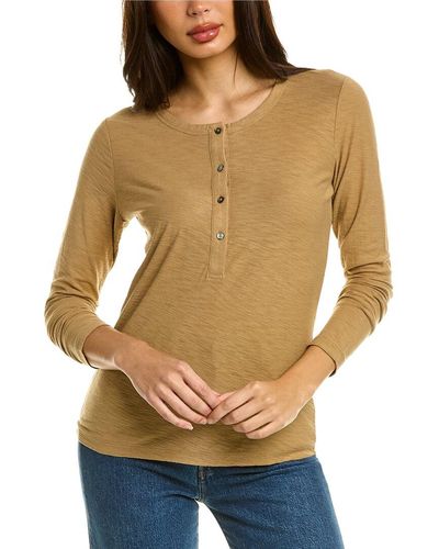 James Perse Jersey Henley Top - Natural