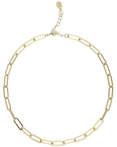 Rivka Friedman 18k Plated Paperclip Necklace - Metallic