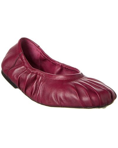 Free People Cara Leather Ballet Flat - Red