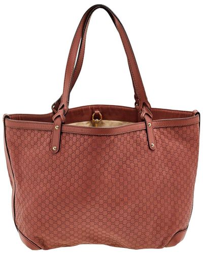 Gucci Leather Rust Bree Tote (Authentic Pre-Owned) - Red