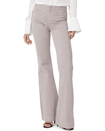 PAIGE Corset Genevieve Wide Flare Pant - Gray