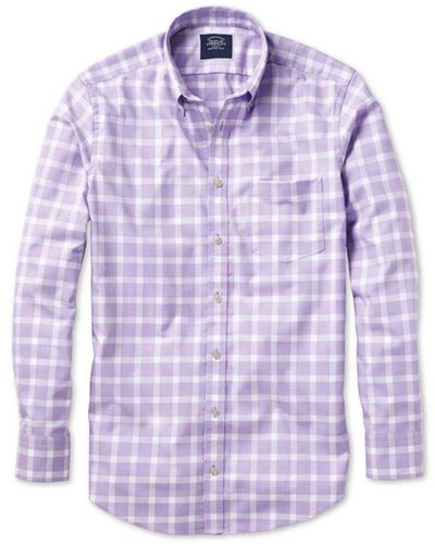 Charles Tyrwhitt Non-Iron Twill Shirt - Purple