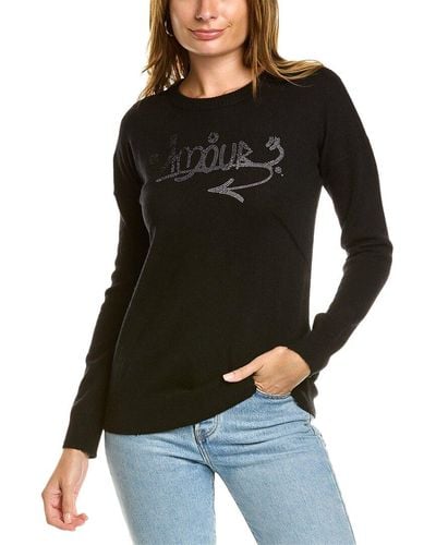 Zadig & Voltaire Gaby Amour Strass Wool & Cashmere-blend Sweater - Black