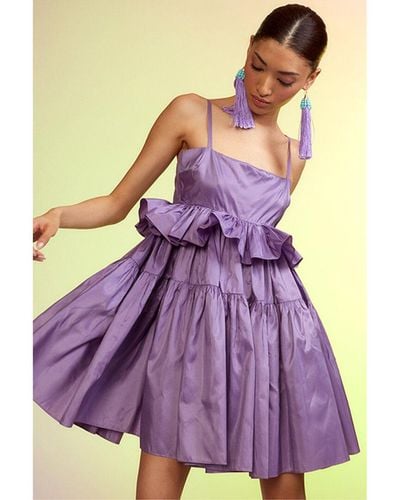 Cynthia Rowley Nikki Silk Dress - Purple