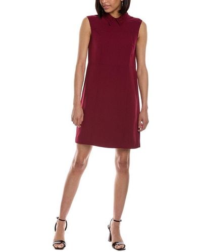 Burberry Silk-lined Shift Dress - Red