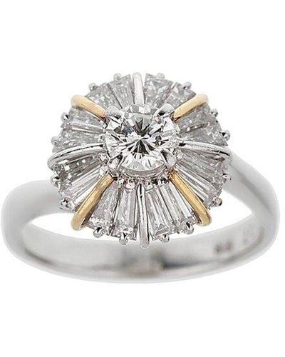 Mikimoto Platinum 1.45 Ct. Tw. Diamond Ballerina Ring (Authentic Pre-Owned) - White