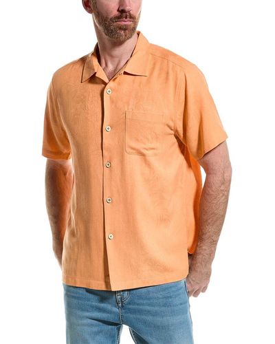 Tommy Bahama Tropic Isles Silk Camp Shirt - Orange