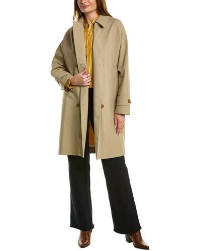Lafayette 148 New York Lou Trench Coat - Natural