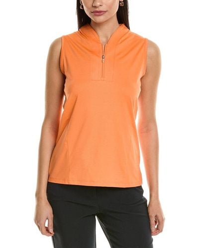 Callaway Apparel Tonal Heather Polo Shirt - Orange