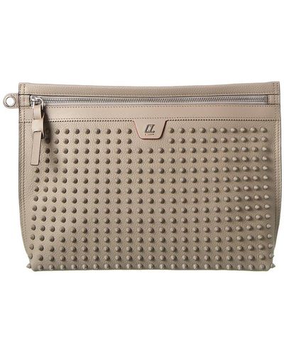 Christian Louboutin Citypouch Leather Pouch - Gray