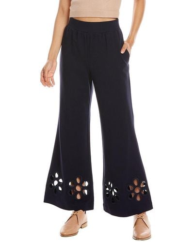 Rebecca Taylor Embroidered Pant - Blue