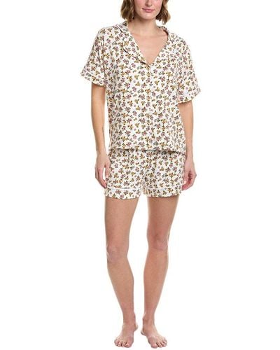 ANNA KAY 2pc Roxas Silk-blend Pajama Set - White