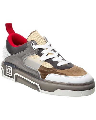 Christian Louboutin Astroloubi Leather & Suede Sneaker - Gray