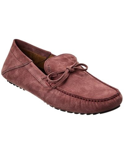 BOSS Driver Suede Moccasin - Red