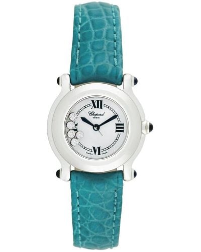 Chopard Happy Sport Diamond Watch, Circa 2000S (Authentic Pre-Owned) - Blue