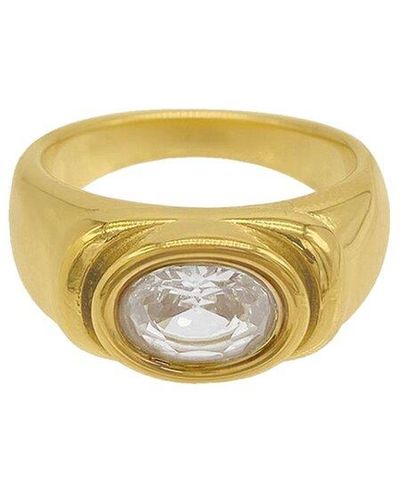 Adornia 14k Plated Statement Ring - Metallic