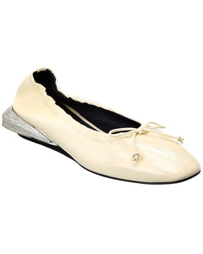 Lanvin Bumpr Patent Ballerina Flat - White