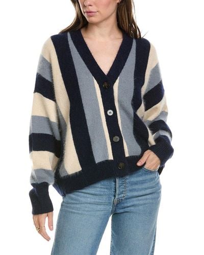 The Great The Fluffly Slouch Angora-blend Cardigan - Blue