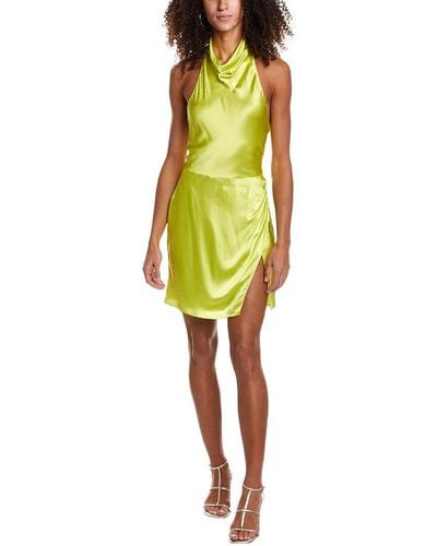 Amanda Uprichard Joanne Silk Mini Dress - Yellow