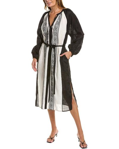 Tory Burch Embroidered Caftan - Black