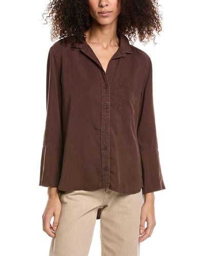 Bella Dahl Shirt Tail Button Down - Brown