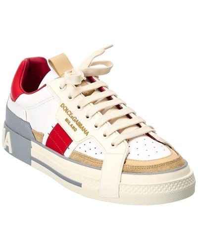Dolce & Gabbana Leather Trainer - Pink