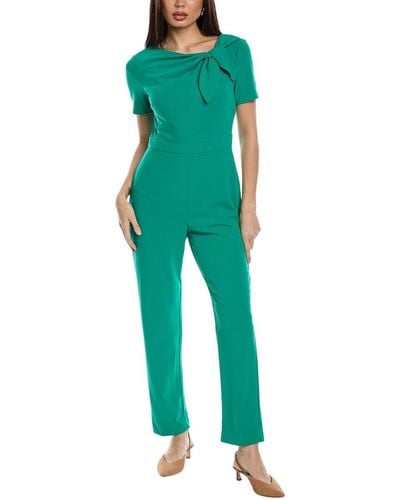 London Times Bow Neck Jumpsuit - Green