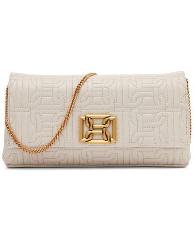DKNY Delanie Leather Clutch - Natural