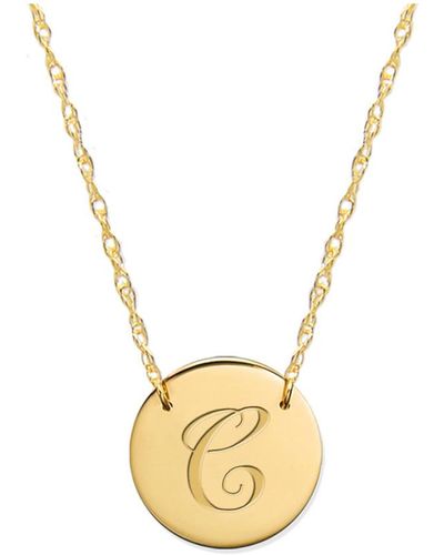 Jane Basch 14K Initial Necklace (-Z) - Metallic