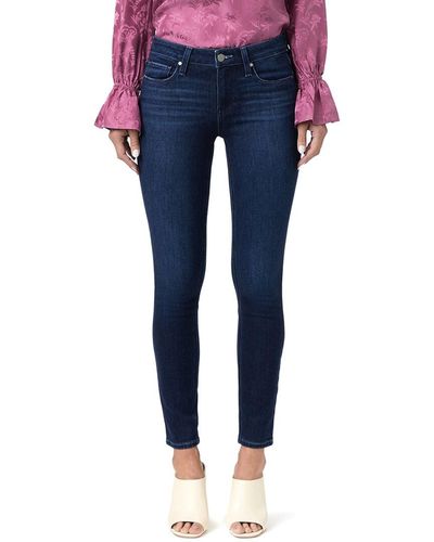 PAIGE Verdugo Promise Mid Rise Ultra Skinny Ankle Jean - Blue