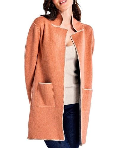 NIC+ZOE Nic + Zoe Plus Cool Nights Knit Jacket - Orange